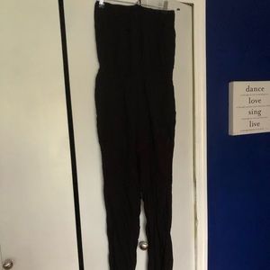 Strapless black jumpsuit